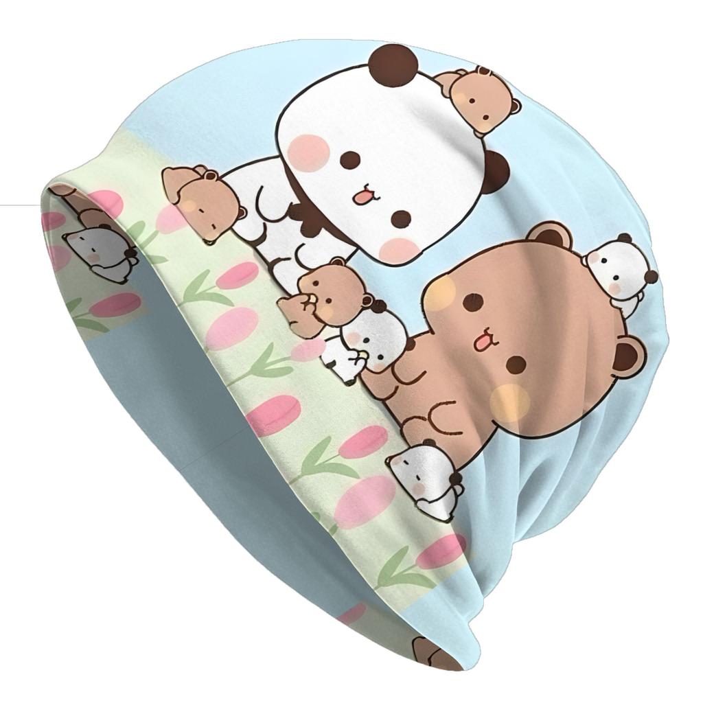 Stitch Bubu and Dudu Bear Hat Outdoor Caps For Unisex Women Skullies Beanies Ski Caps Soft Bonnet Hats