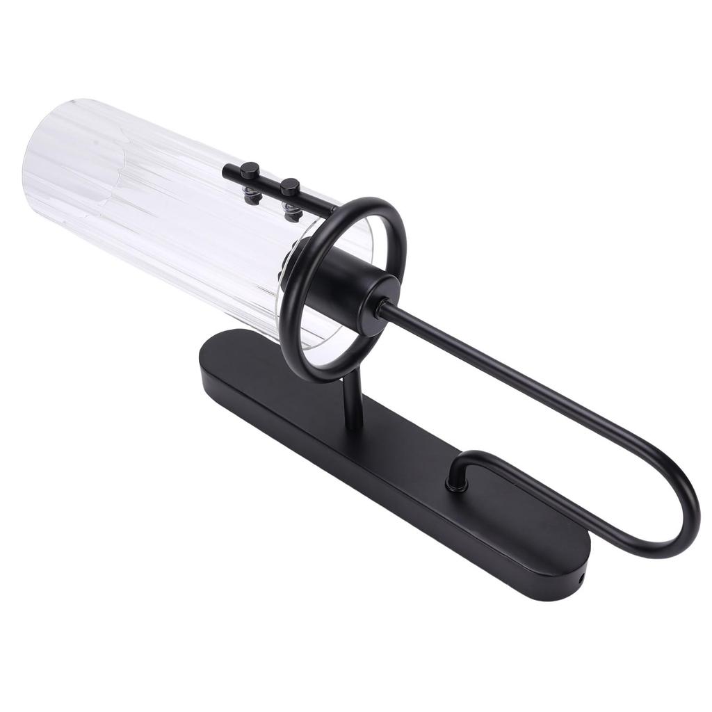Black Wall Sconce Light Modern Indoor Wall Light Fixture with Clear Glass Shade for Dining Room Coffee Shop Hotel Bedroom Living Room Hallway