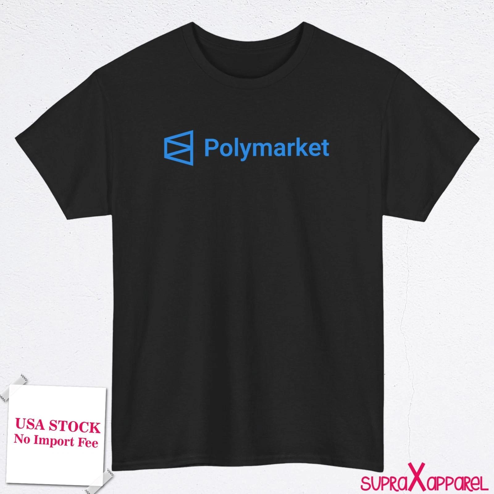 Polymarket Logo Mens T-Shirt Cotton Graphic Tee Made in USA S-5XL S