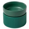 Ciotola Doppia in Ceramica per Gatti - Design Rialzato, Antiscivolo, Anti-Ribaltamento per Cibo e Acqua