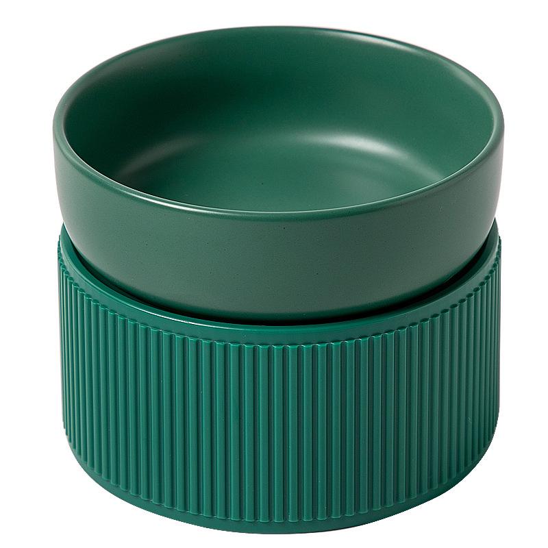 

Ceramic Double Cat Bowl - High-Leg Design, Non-Slip, Anti-Tip for Food and Water