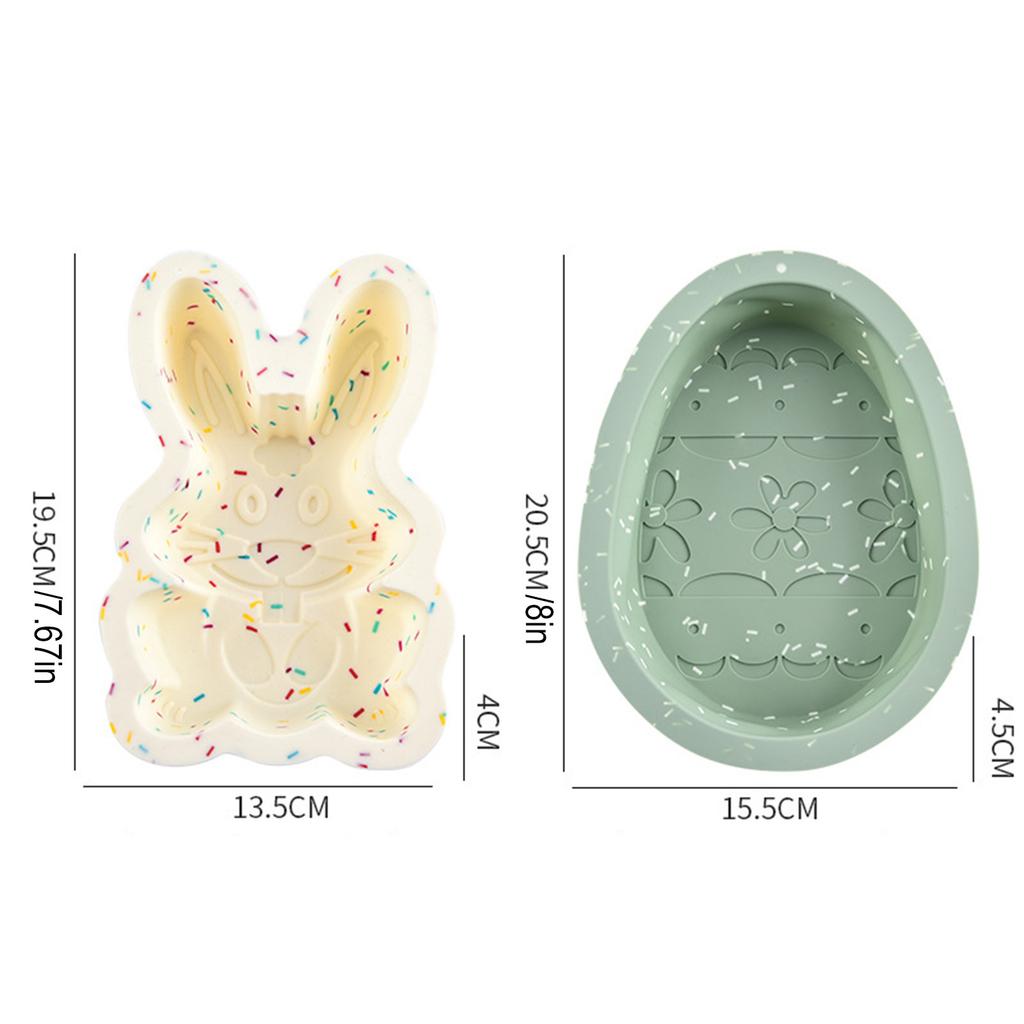 1/2PCS Easter Silicone Mold Cake Diy Color Silicone Qifeng Animal Shape Cake Mold Creative Easter Cartoon Animal Baking Mould