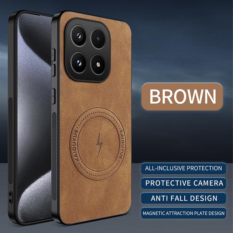 Luksusowe magnetyczne skórzane etui do Xiaomi Mi 17 Pro Max 17Pro 14T 15T Pro 5G Dla Magsafe Gładkie Ochronne Odporne na wstrząsy Pokrowiec