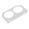 2 Hole Gauge Panel Gauge 2?116 Inch 52MM Universal Metal Car Meter Mount Instrument Panel Silver