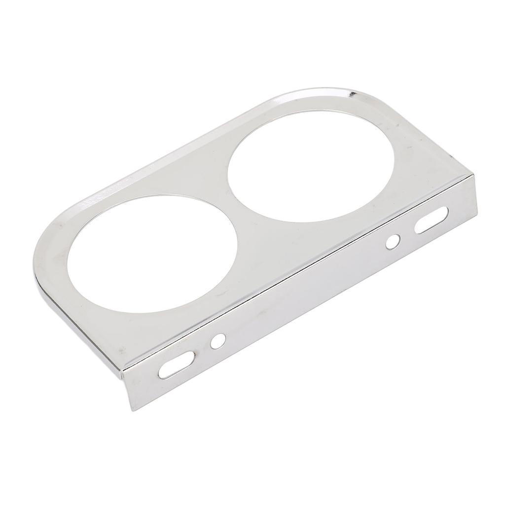 2 Hole Gauge Panel Gauge 2?116 Inch 52MM Universal Metal Car Meter Mount Instrument Panel Silver
