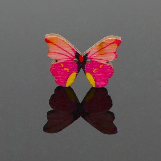 50 st 2 Hål Blandad Färg Fjäril Träknappar Sömnad Scrapbooking DIY