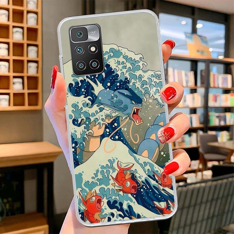 Japanese Style Wave Art Cover Phone Case For Xiaomi Poco F7 Ultra X7 X6 X5 Pro M7 Redmi 15C 15 13C 13 12C 12 10C 10 9A 9C 9T 9 S
