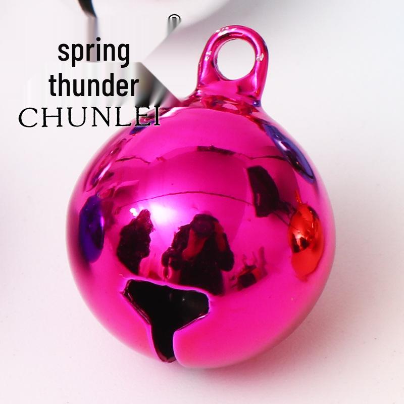 18 mm Färgstark Galvaniserad Husdjurshalsbandsklocka - Julprydnad Vakuumpläterad Järnklocka