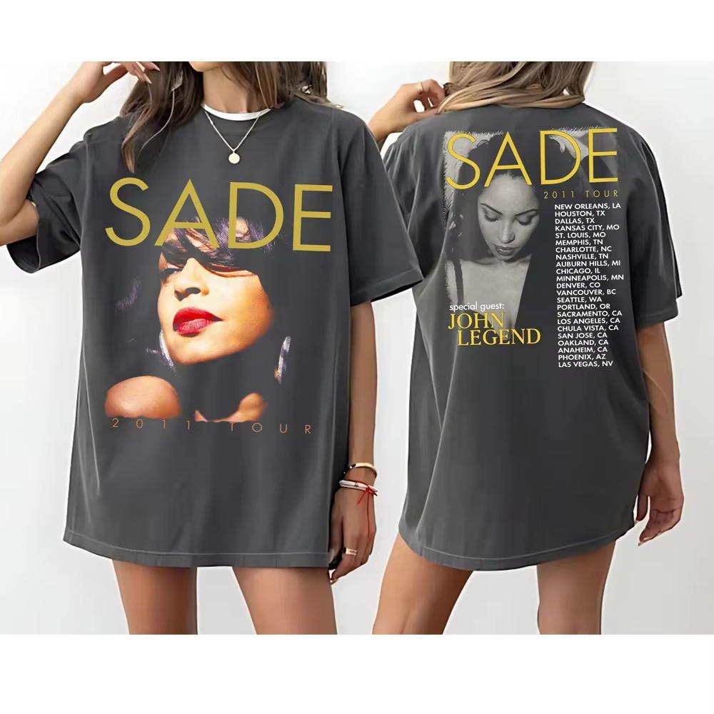 T-shirt Grafica Stampa Ssade Cantante Anni '90 Estate Unisex Unisex Larga e Traspirante Maglietta Top