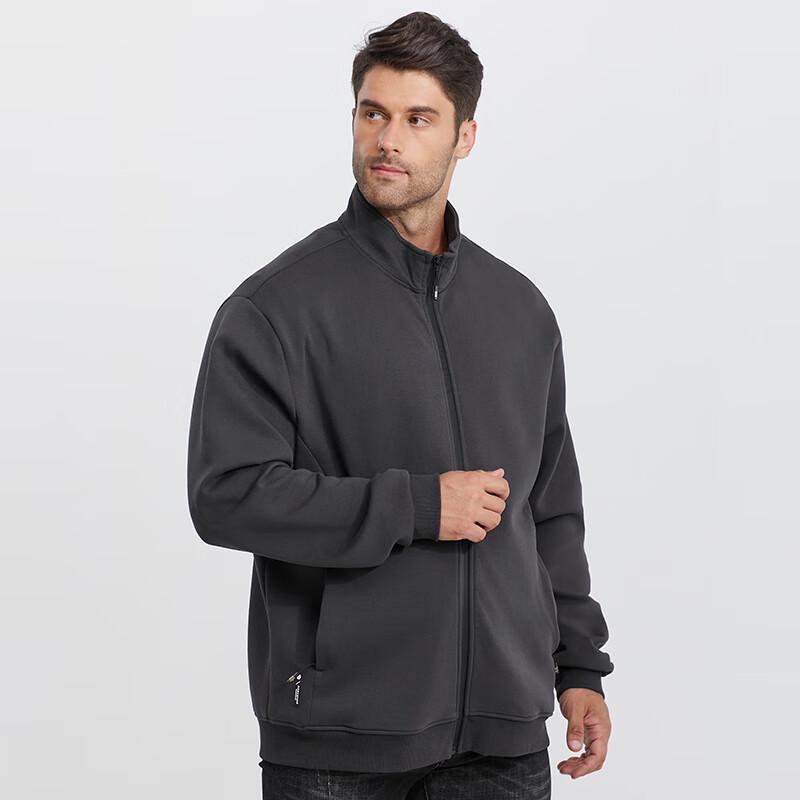 Debenzer Men's Plus Size Casual Knit Stand-Collar Jacket