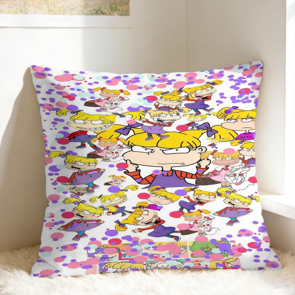 R-Rugrats Angelica Pickles Pillow Cover Novelty Pillow Case For Sofa Home Decoration Design Pillowcases Birthday Gift