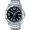 Casio MTP-VD01D-1BV Men's Casual Analog Sport Watch Stainless Steel Black Dial