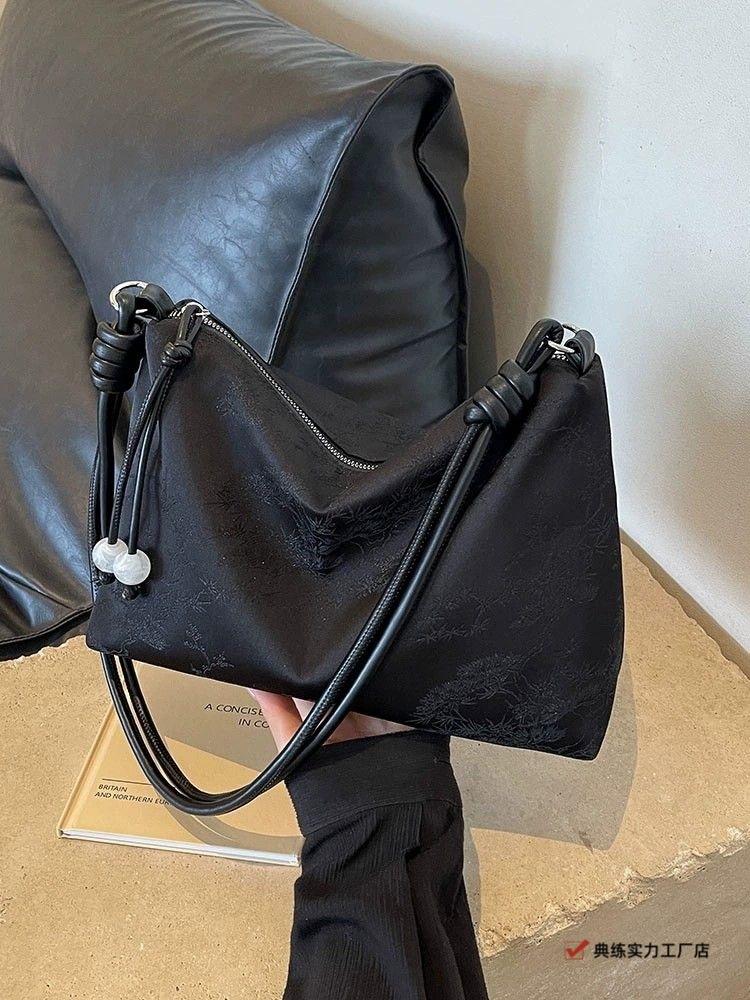 New Chinese style soft surface large-capacity bag women's new summer fashion commuter shoulder crossbody bag