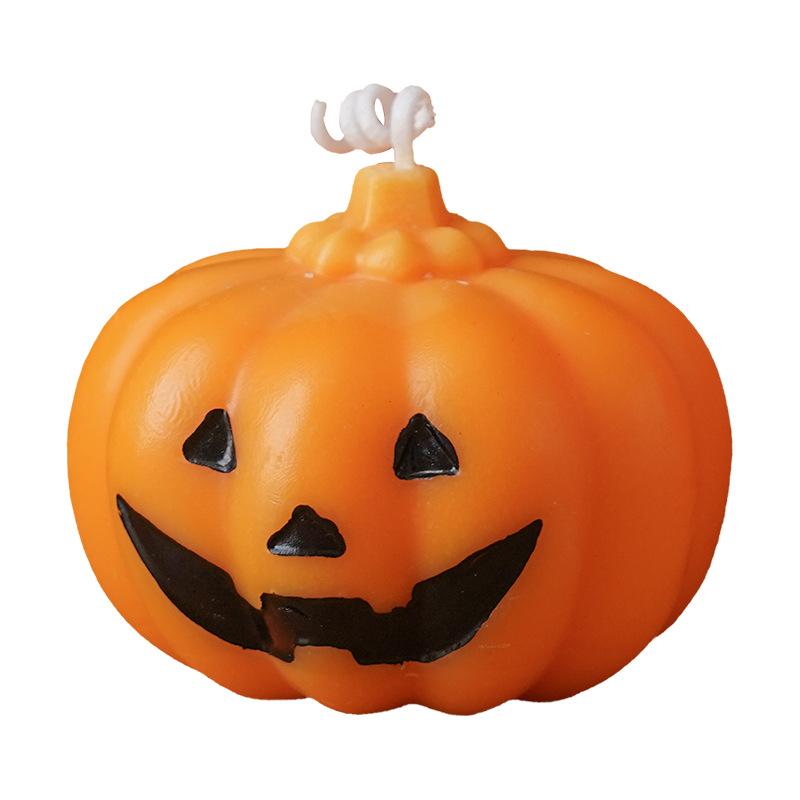 Halloween Scented Candle Gift Handmade Skull Pumpkin Shape Fragrance Ornament