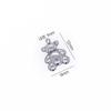 Surgical steel mini bear pendant accessory