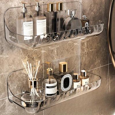 Large Clear Acrylic Wall-Mounted Bathroom Organizer for Essentials