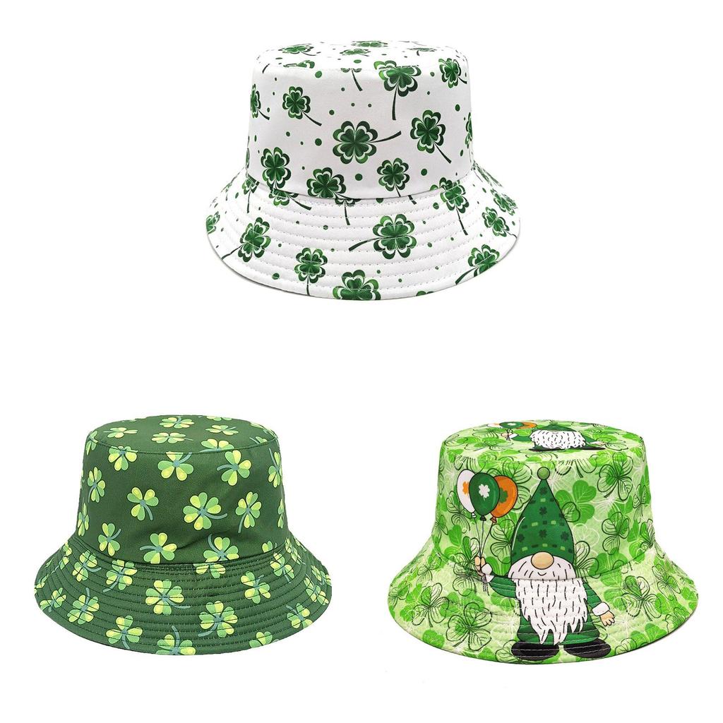 Saint Patrick Floral Digital Print Vintage Style Sun Hat For Spring Party And Outdoor