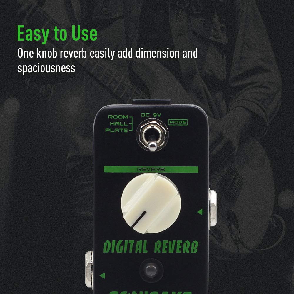 SONICAKE Delay Reverb Guitar Effect Pedal Digital Reverb &
