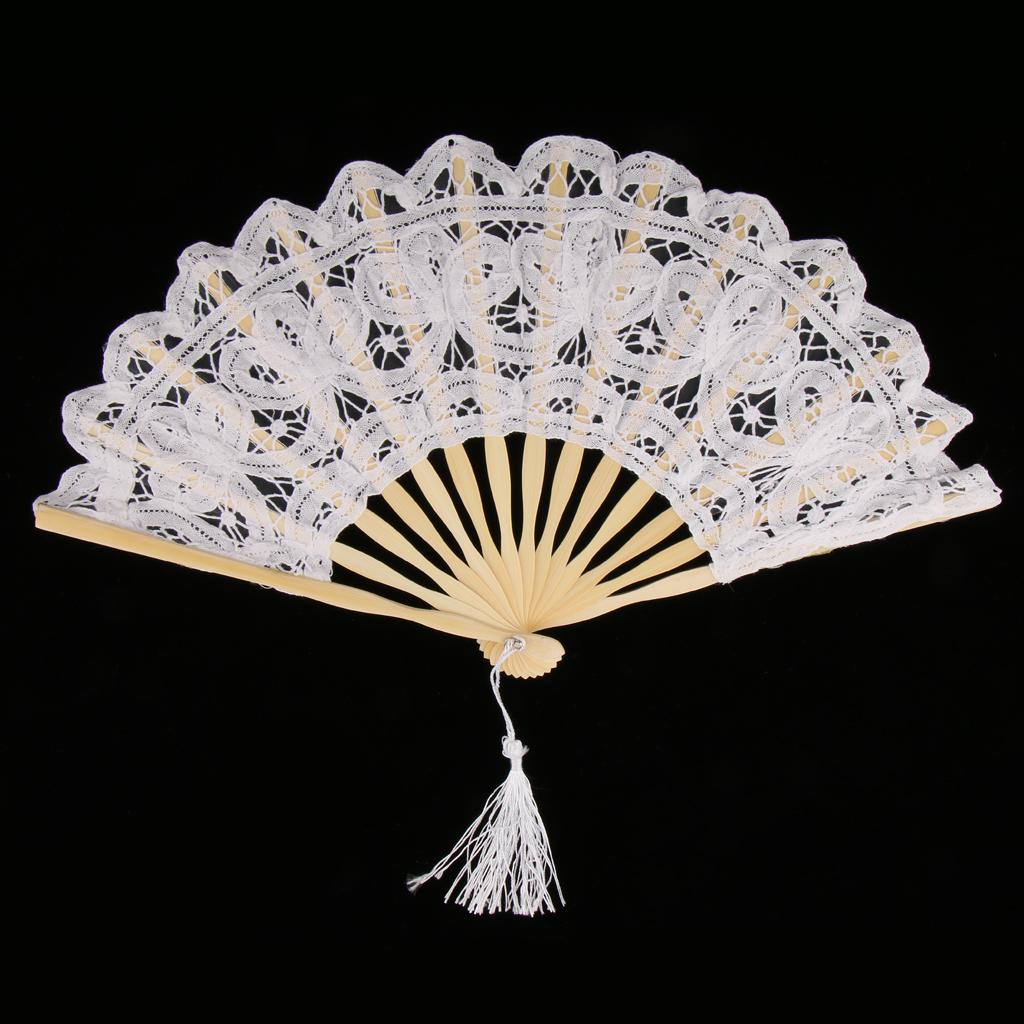 Deluxe Lace Folding Fan Chinese Style Hand Fan for Performance Prop Party Decoration and Elegant Event Gift