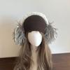 Bowknot Plush Ear Muffs for Cold Weather Fashion Ear Protective Ear Warmers Thick Furry Ear Muff for Women Skiing Hiking
