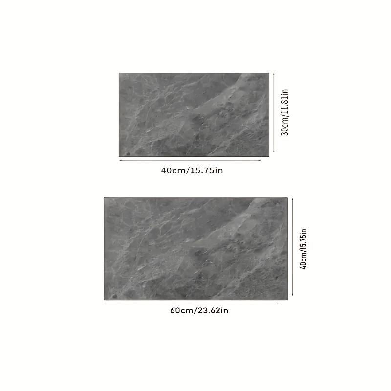 1pc Ultra-Absorbent Diatomite Drying Mat, Non-Slip Quick-Dry Kitchen Mat, Grey Marble Design, Dishwasher Safe & Heat Resistant