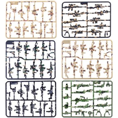 Arma da stampa mimetica SWAT Specia Force Mini Figure Gun Building Blocks Kit Set di mattoni Modello di armi Giocattoli per bambini