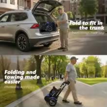 EU Warehouse Stock Foldable Electric Scooter Adult Dual Motor 4 Wheel Folding Electric Mobility Scooter For Elderly People