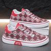 Men's Shoes Summer New Canvas Board Shoes Retro Printing Fashion Breathable Deodorant Versatile Casual Shoes Men
