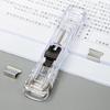 Staple Metal Clip Push Hand Paper Clipper With Refill Fixing Organizing Stapler Reusable Push Clamp For Document File Stationery