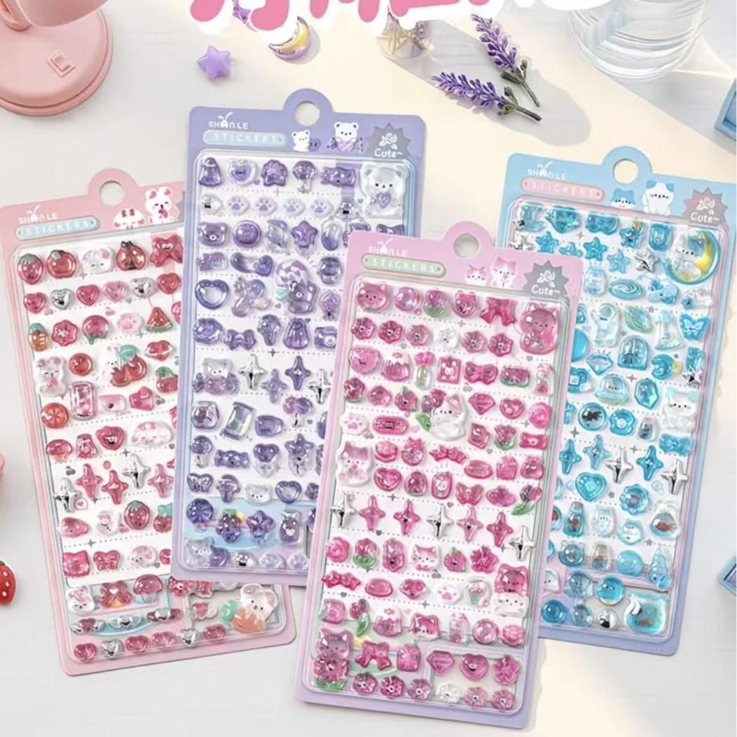 Shanle 3D Embossed Cute Japanese Gacha Cup Phone Case Sticker