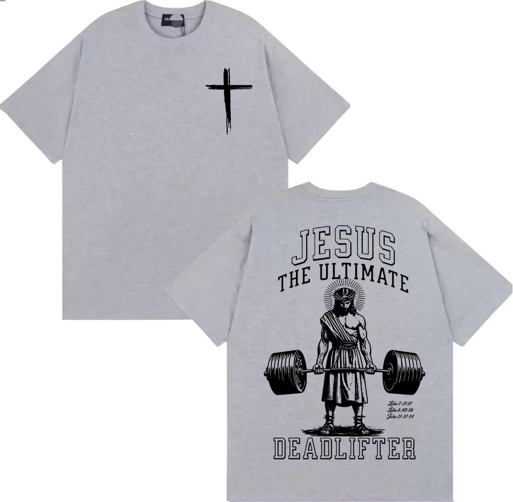 Ostern Jesus Der ultimative Kreuzheber Grafik T-Shirts Herren Damen Heißer Verkauf Lockeres T-Shirt Harajuku Übergroßes Lässiges Komfort-T-Shirt