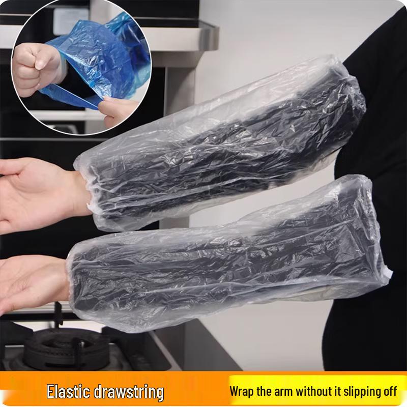 Disposable Waterproof Plastic Apron & Sleeve Covers Set
