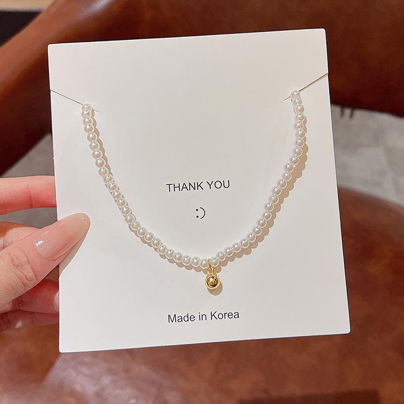 Light Luxury Niche Titanium Steel Necklace Women's Senior Design Sense Zircon Bow Clavicle Chain Neck Chain