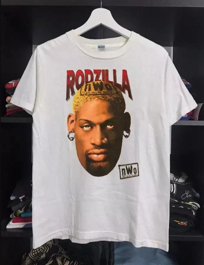 Vintage 1998 Rodzilla Dennis Rodman nWo 1998 T-shirt size S-5XL S