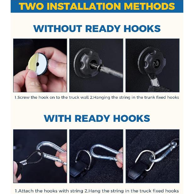 Cargo Net,Cargo Net For SUV,Truck Bed Organizer,Car Accessories Automotive Cargo Nets,3 Pocket Truck Bed Cargo Net,Truck Net Truck Storage,Mesh