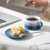 Ceramic Coffee Mug Set - Mountain Sea Blue