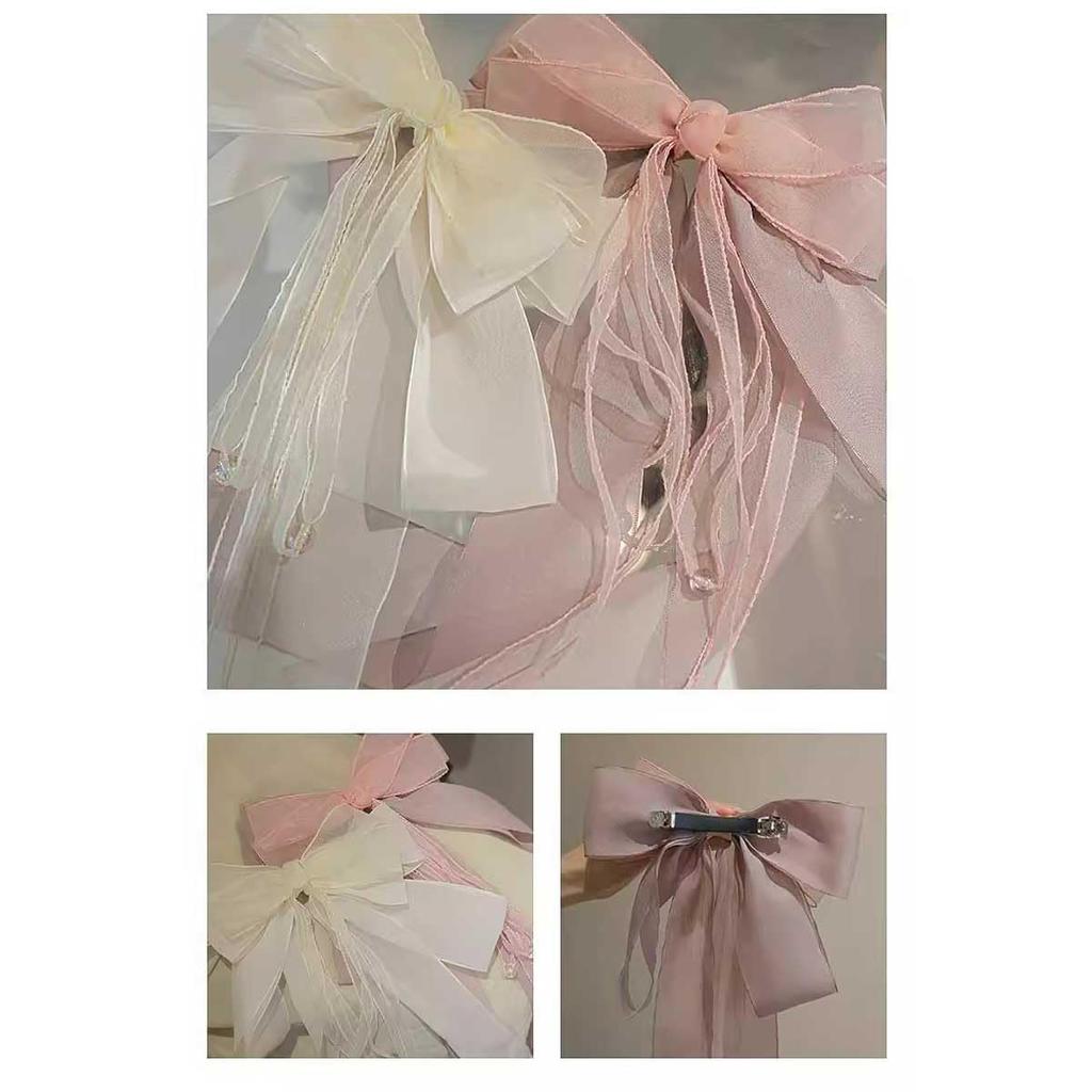 Haarschmuck im Lolita-Stil mit Schleife, Band und Haarnadel. Süß, Mori Girl, prinzessinnenhafter Schleifen-Haarschmuck aus stilvoller Spitze mit Band. Perfekt für