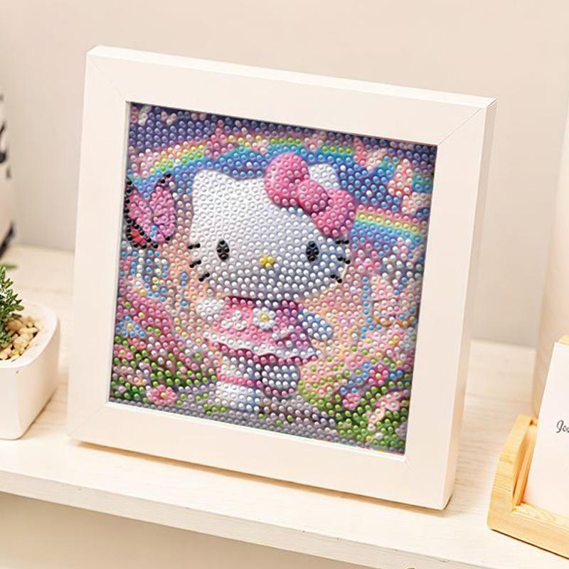 Stitch Bright Diamond Children Diy Handmade Full Diamond Sticker With Frame Children'S Point Diamond Painting Gift Cross-Border