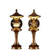 Home Decoration, Alloy Crystal Ball LED Seven Color Lotus Lamp, Buddha Offering Lamp, Meditation, Buddha Tools and Supplies