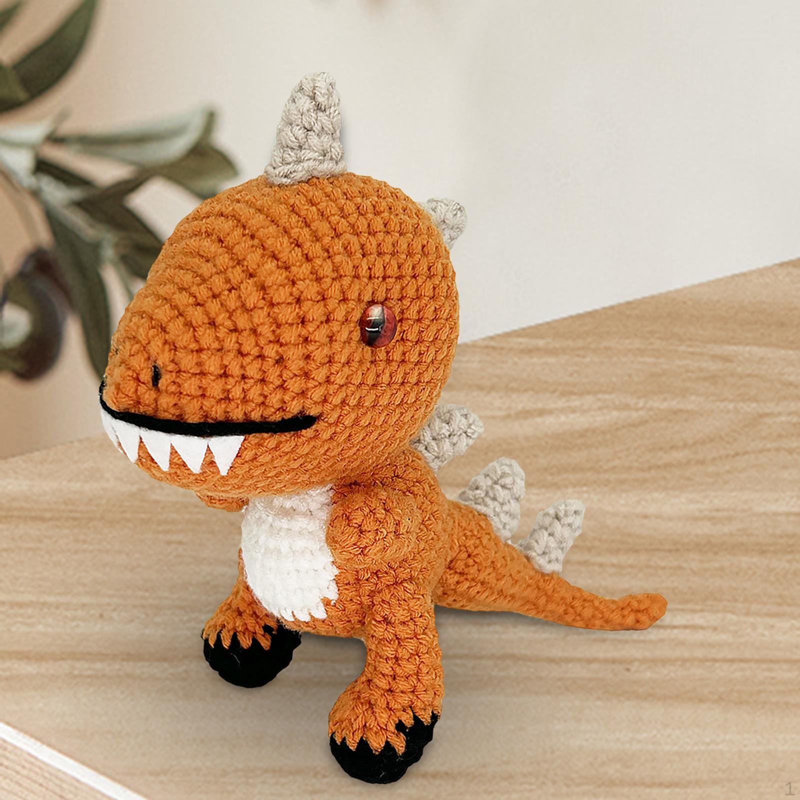 

Набор для вязания крючком животных. Подарок на день рождения в виде динозавра. Создайте свои собственные наборы для кукол. жёлтый