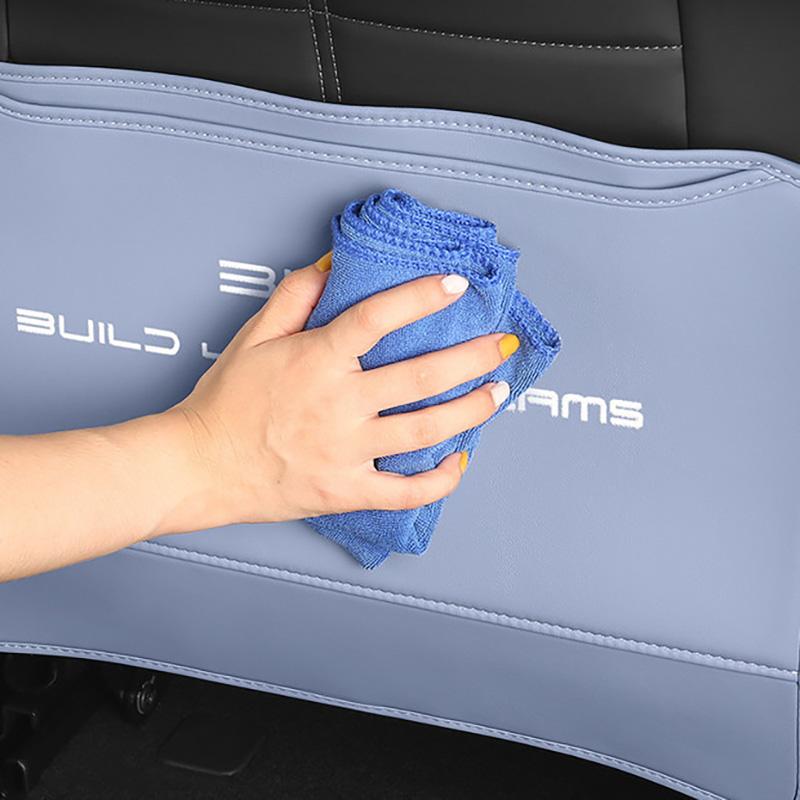 For BYD Seal DMI EV Car PU Leather Anti Kick Mat Pad Car Anti-kick Protector Mats Seat Back Protector Accessories