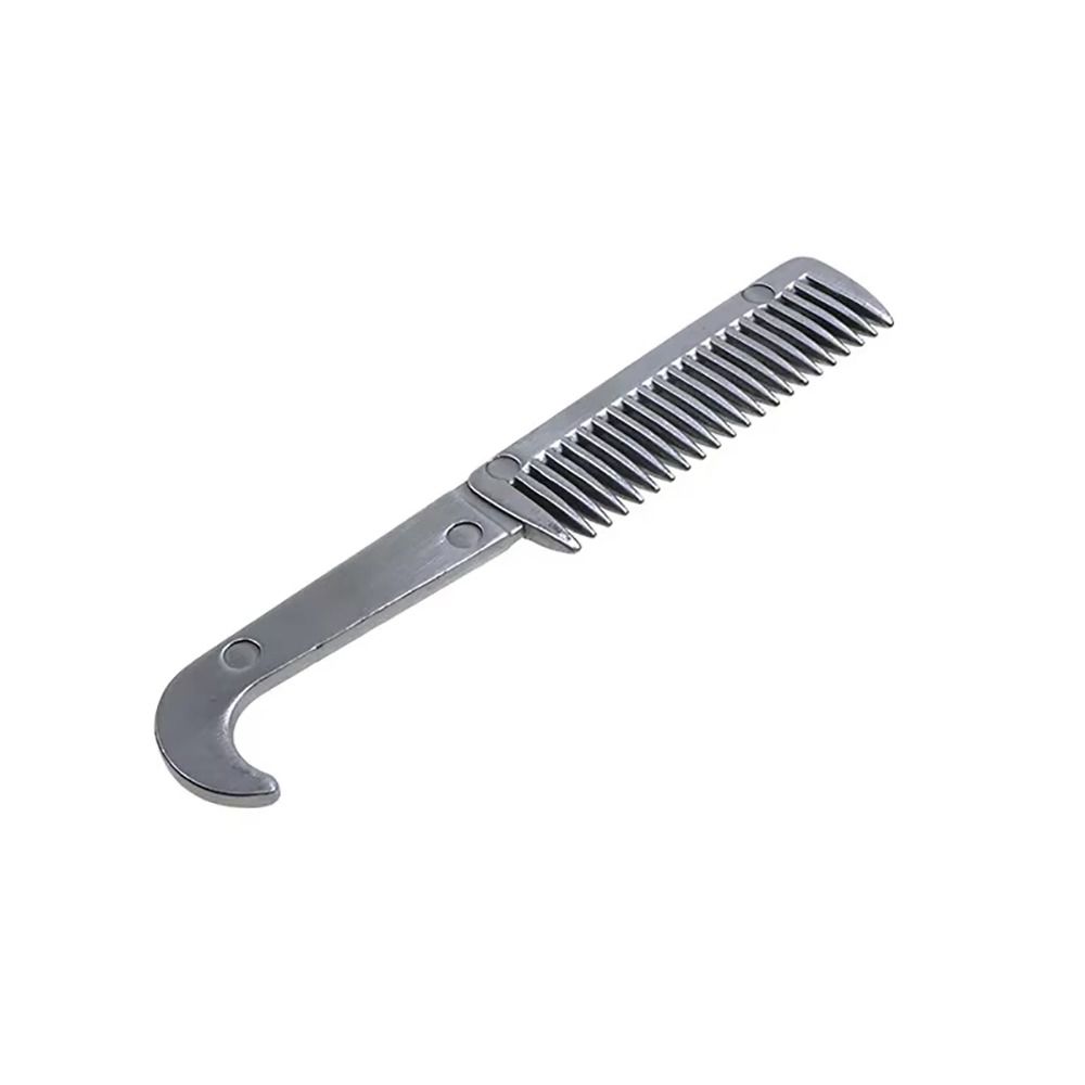 1Pcs Aluminum Alloy Horse Grooming Brush Mane Tail Bristle Riding Brush  Horse Cleaning Tool