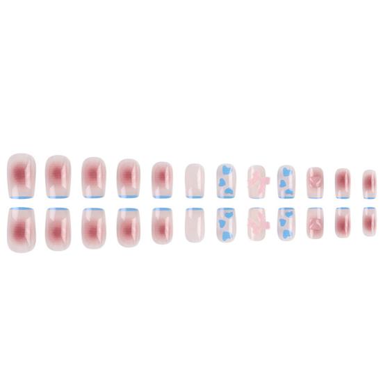 24 ks Umělé nástavce na nehty Odnímatelné rekvizity rozvržení Lehký Užitečný Stiskněte na motýla Plné umělé nehty pro krásu