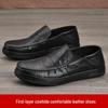 Men's Genuine Leather Casual Loafers - Versatile, Shock-Absorbing, Wear-Resistant, Soft Thick Sole Slip-ons for Driving and Business.