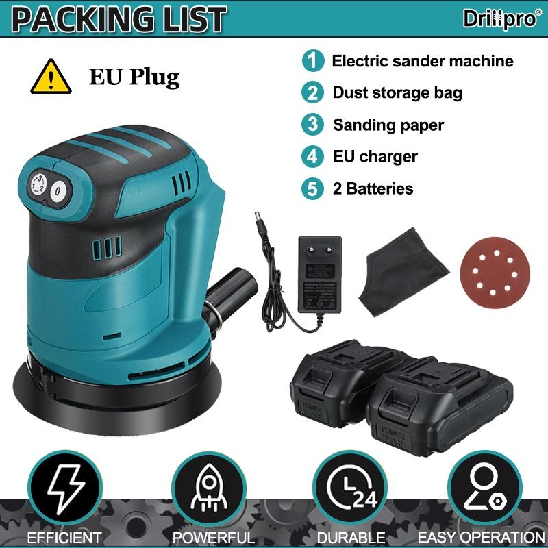 NEW Cordless Electric Sander Car Polisher 3 Gears of Speeds Adjustable Auto Polishing Machine Wood Metal Waxing Grinding Machine 125mm