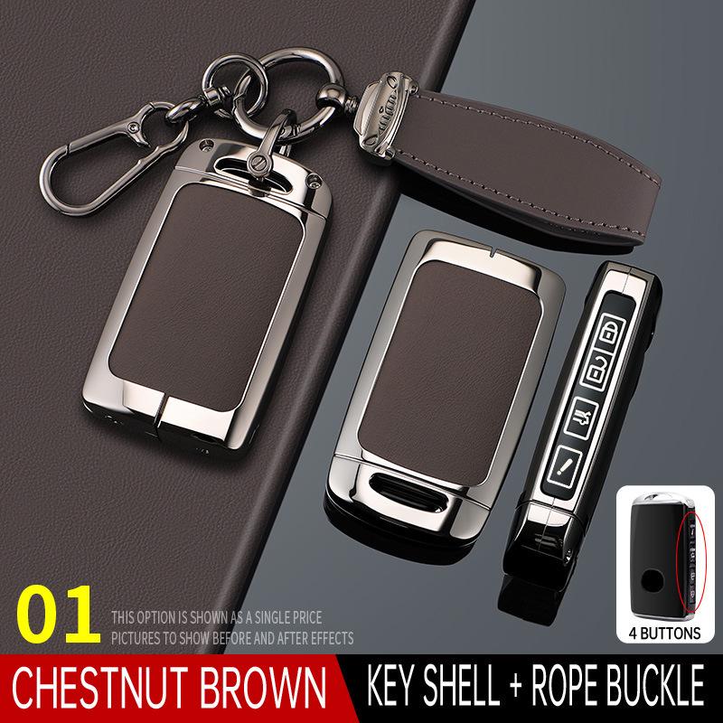 Mazda 3 Key Case with Angkesaila Buckle for CX4/CX5/Atz/CX30 - High-End Shell Bag for Men and Women