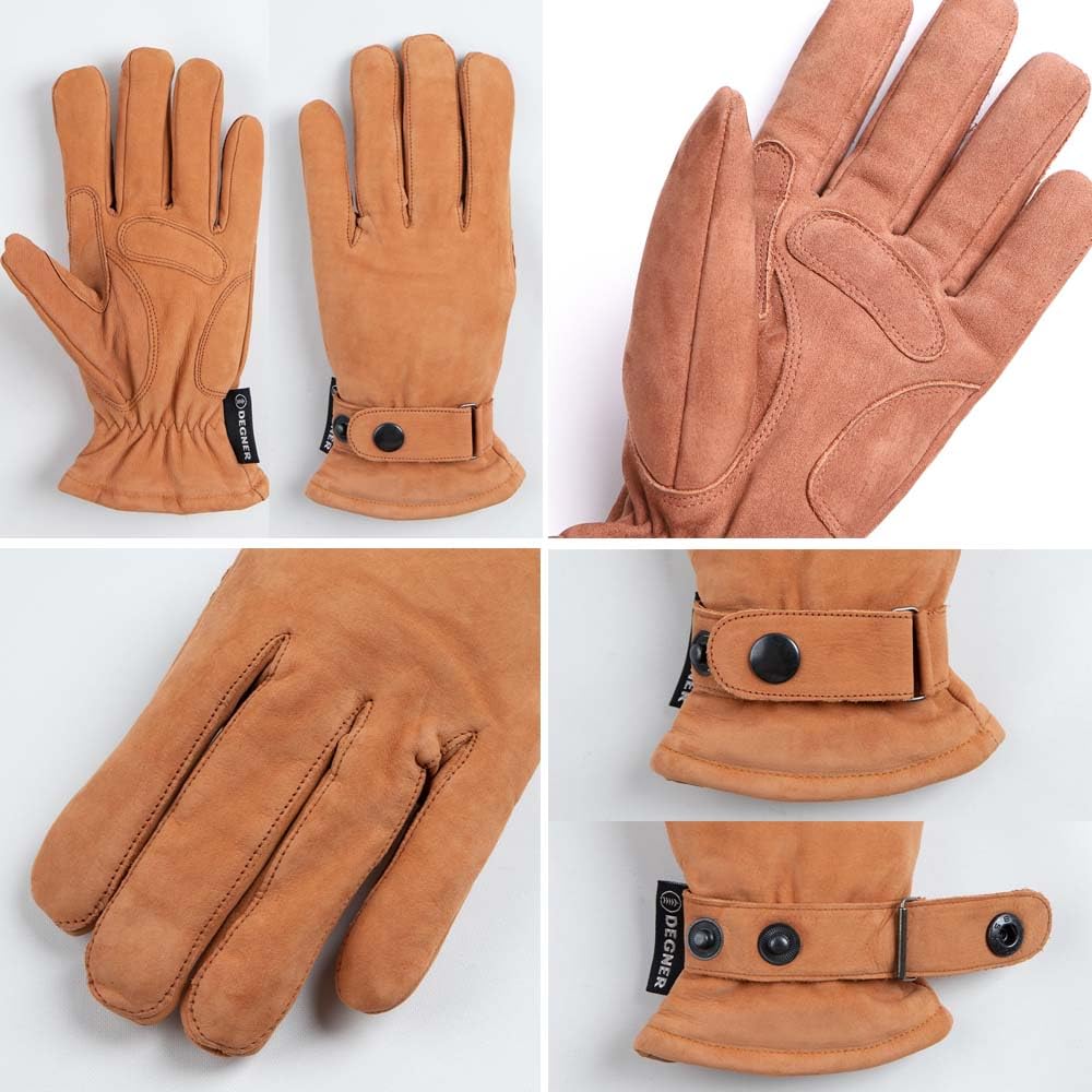 Degner Winter Waterproof and Breathable WG-11 Gloves, (M, Camel)