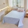 Simple Cotton Bed Sheet for Double Bed - Suitable for Summer & Student Dormitory, 40 Count, All Seasons