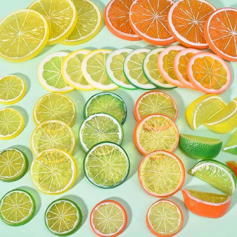 Lemon Slice Simulation Fake Fruit Model for Photography and Home Decoration