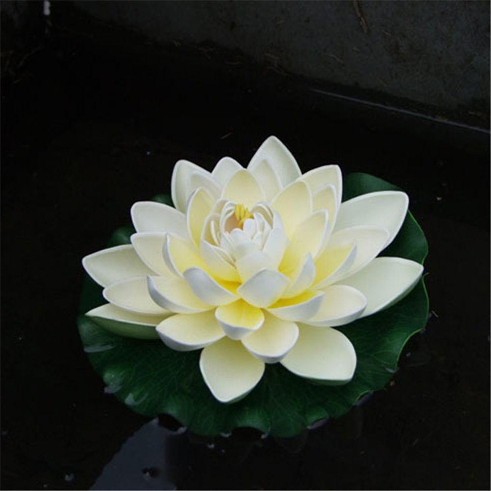 Green Leaves Floral Foam Home Decoration Water Lily Artificial Lotus Flower Fake Plants Simulation